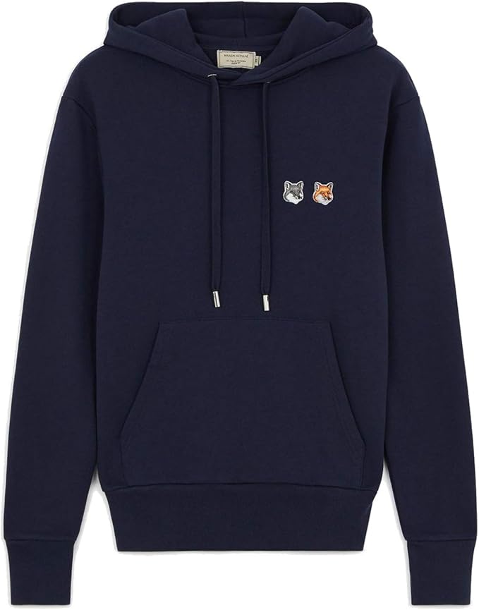 Amazon Co Jp Maison Kitsune メゾンキツネ プルオーバーパーカー Eukm0001 メンズ S ネイビー 並行輸入品 ファッション