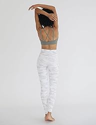 ODODOS Cross Waist Yoga Leggings for Women with