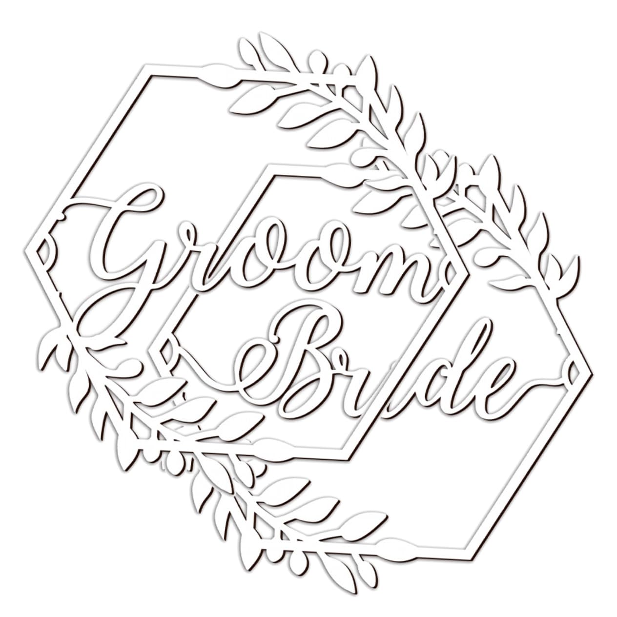 FUNOMOCYA 1Set Bride and Groom Wedding Chair Signs Elegant Wedding Chair Decorations for Ceremony and Reception for Engagement and Bridal Shower Party Supplies