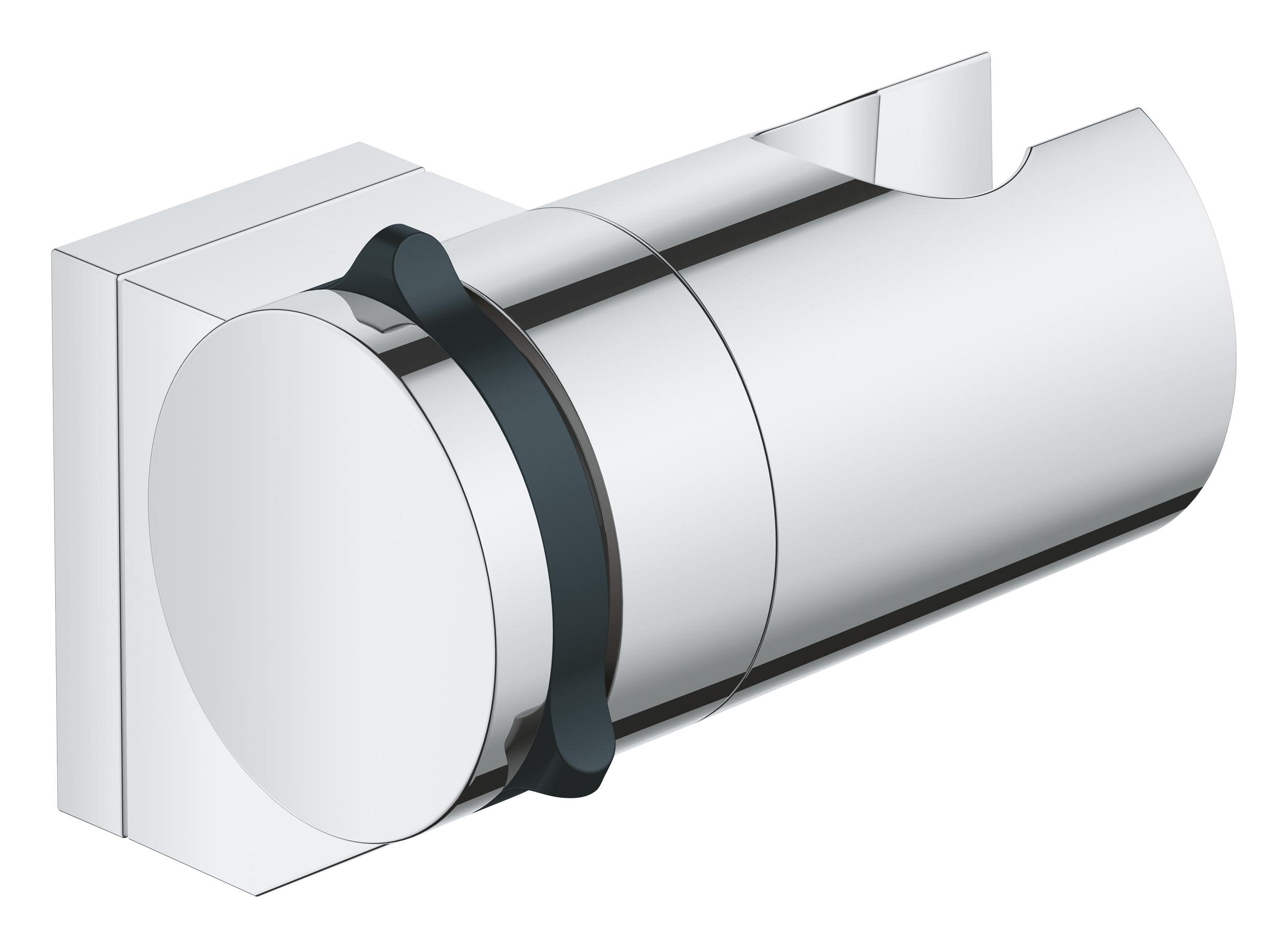 GROHE Vitalio Universal QuickFix Adjustable Wall Holder for Hand Showers, Holding Force Maximum 20 kg, Extra Easy to Fit QuickGlue, Chrome, 26183001