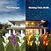 Solar Lights Outdoor Decorative, 2 Packs Solar Garden Decor Lights with Multi-Color, Solar Powered Butterfly Stakes Lights with Copper String for Patio, Lawn, Garden, Yard Decoration (Solar flower lights outdoor)