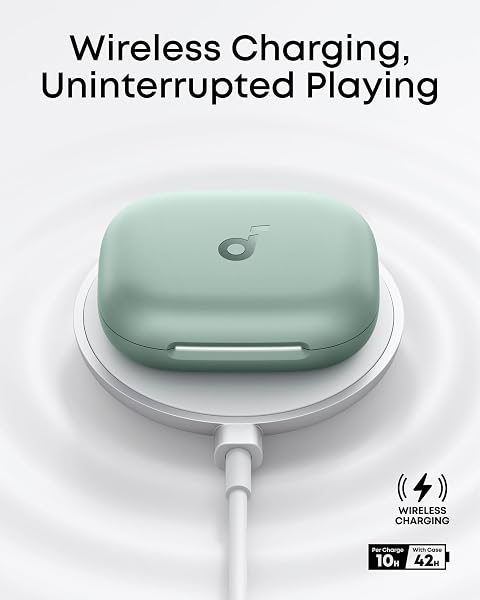 SOUNDCORE AEROFIT 2 BY ANKER, OPEN-EAR HEADPHONES, REAL-TIME TRANSLATION EARBUDS, 4 ADJUSTABLE POSITIONS FOR EVERY EAR SIZE, 2× RICHER BASS, HI-RES, 42H PLAYTIME, IP55,AI CLEAR CALLS,WIRELESS CHARGING