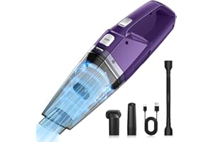Bossdan Handheld Vacuum Cordless,Car Vacuum Cleaner Portable with Powerful Suction/Multi Accessories,Low-Noise Lightweight Mini Hand Vacuum Cordless Rechargeable for Car,Office and Home Cleaning