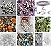 Approx X 400 Jewelry Making Beads Mix Starter Kit for Beginners in Purple Gold & Green Jewelry Findings
