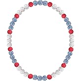 RIJXU Baseball Necklace 16in/19in/22in Baseball Bling Drip Necklaces Rhinestone Clay Beaded Chain Necklace for Men Cool Sports Jewelry for Players Lovers