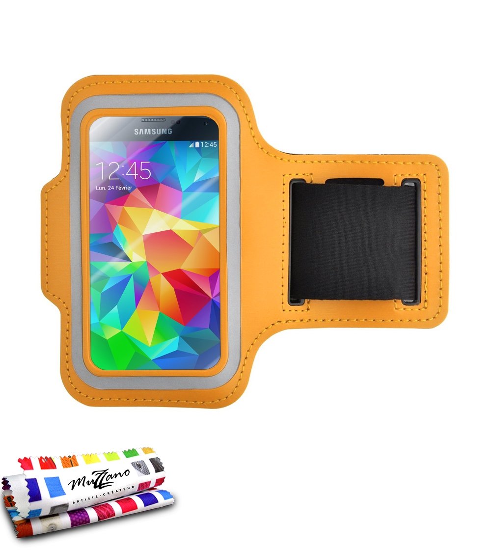 MUZZANO Genuine Armband for Samsung Galaxy S5 - Yellow