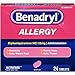 Benadryl Allergy, Diphenhydramine Hydrochloride Antihistaminee, Ultratab Tablets, 24 ct