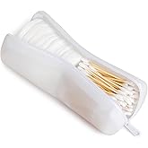 Visfresh Cotton Round Swab Travel Case, 2 in 1 Portable Hair Accessories Organizer, Hair Tie and Bobby Pin Holder, Travel Qti