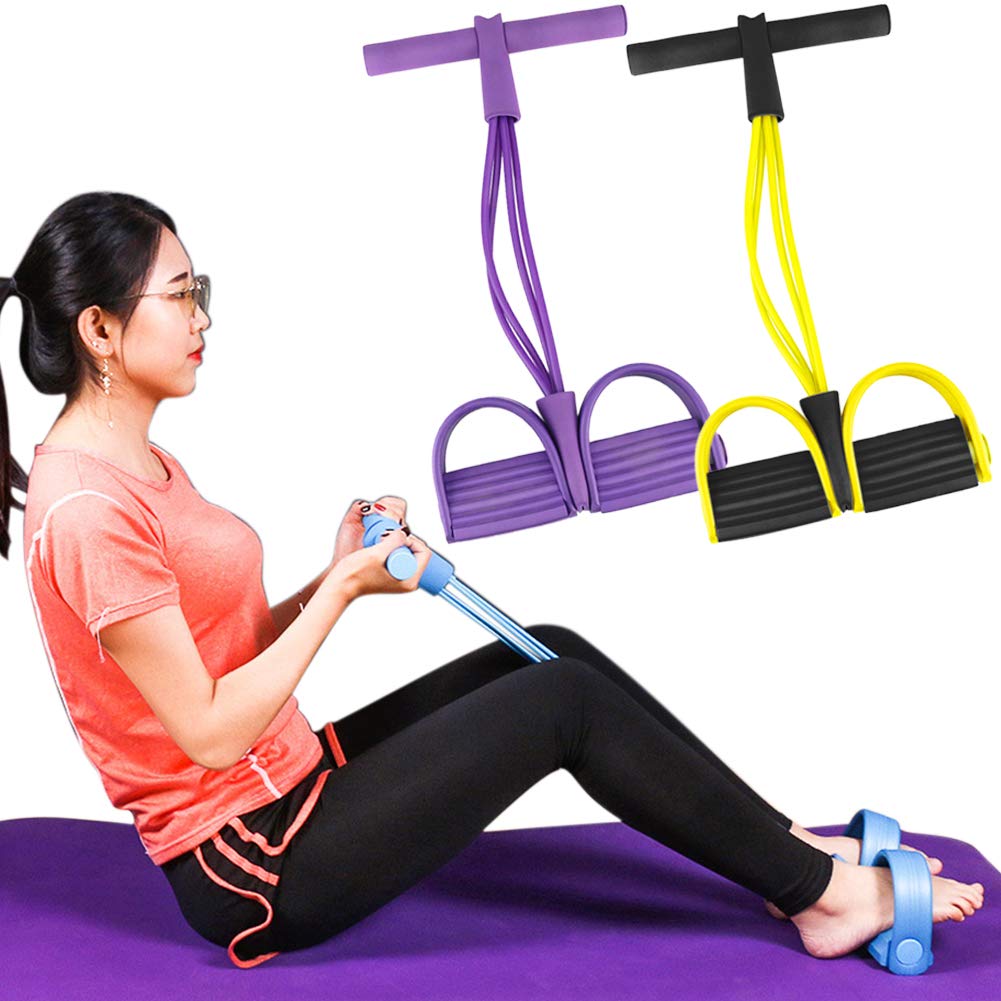 wvcetgbwe Sit Up Pull Rope Spring Tension Foot Pedal Abdominal Tummy