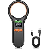 KUIIYER Pet Microchip Scanner Reader, RFID EMID FDX-B (ISO 11784/11785) | Rechargeable, LCD Screen Display &amp; 500 Storage Records, 15 Digit Micro Chip Reader for Dog / Cat / Pig / Animal