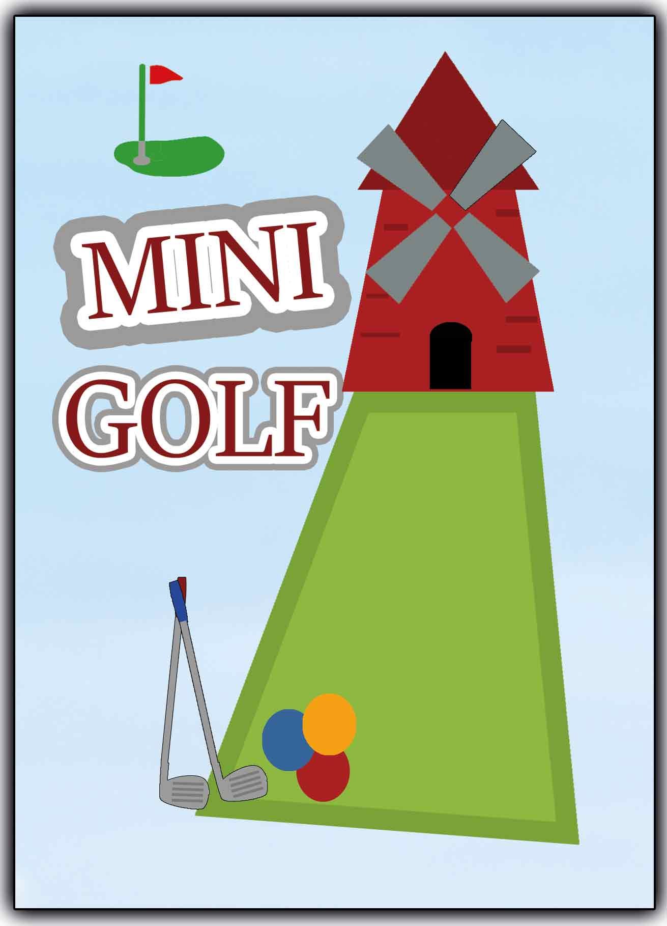 Mini golf invitation cards invitation golf birthday invitation trip party cards children's birthday children adults boys girls