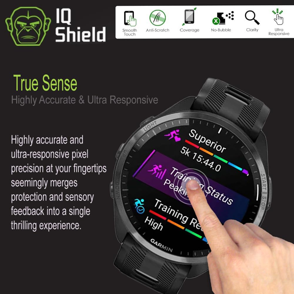 IQShield Screen Protector Compatible with Garmin Forerunner® 970/570/965 (47mm) (6-Pack) Ultra Thin, Anti-Scratch Anti-Bubble Clear TPU Film