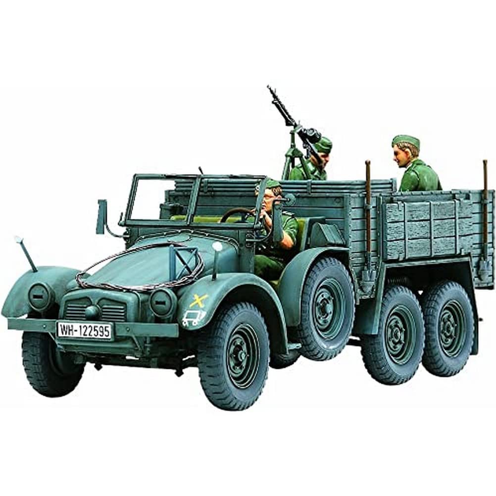 Tamiya 300035317 Model Vehicle 1:35 WWII Krupp Protze (3) Personnel Carrier, Green