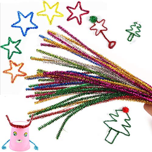 Pipe Cleaners Chenille Stems for DIY Art Craft 6 mm x 12 Inch 100 Pieces