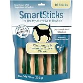 SmartSticks Chamomile and Lavender Flavor. 16sticks (Packaging May Vary) | With Real Chicken, Chamomile &amp; Lavender, Easy To Digest Chew With Vitamins &amp; Minerals, Supports Dental Health, For Adult Dogs