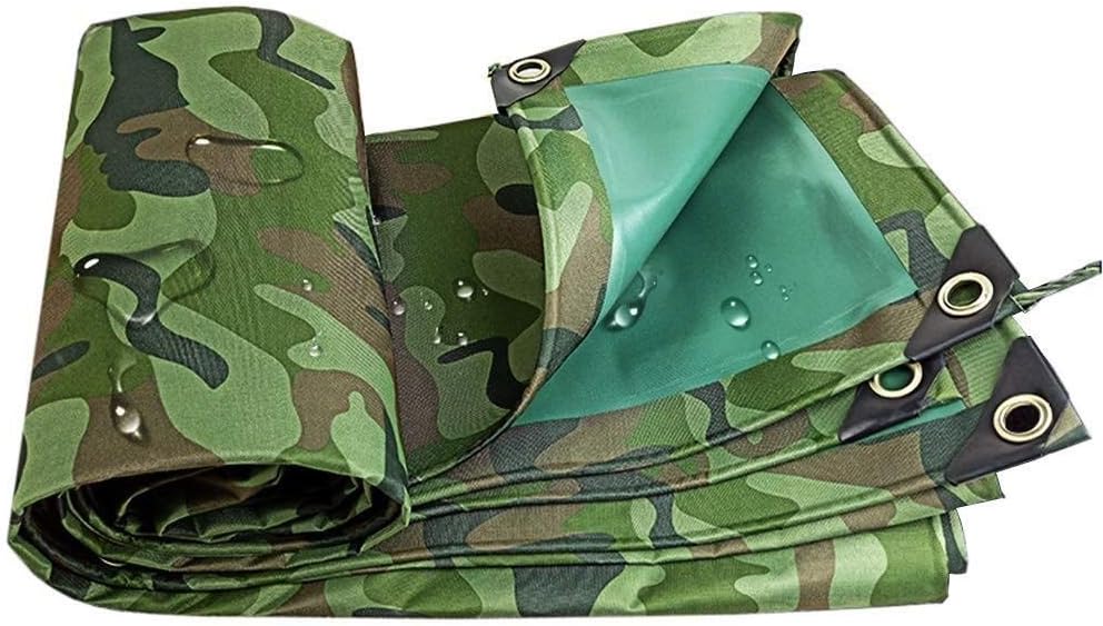 LISI Camouflage Tarps，Heavy Duty Waterproof Tarpaulin, 100