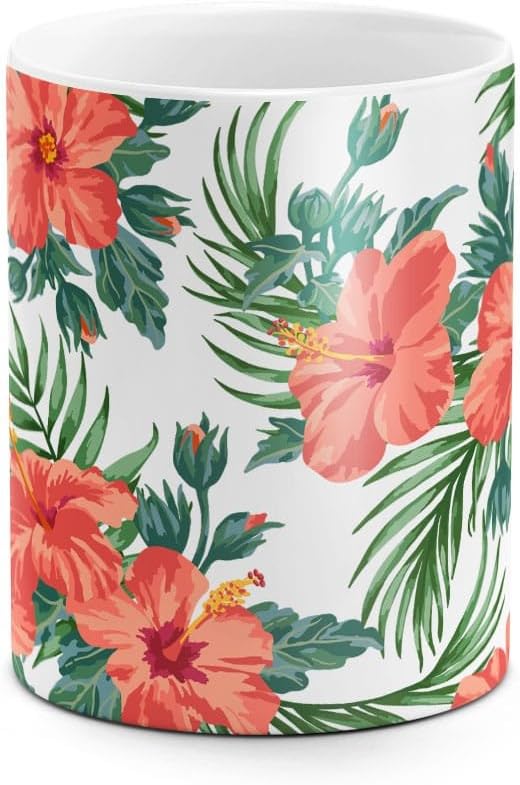 Amazon Com Vintage Tropical Red Hibiscus Floral Flower Blossom