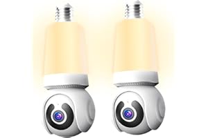 Livelyto Bulb Camera, New 4MP Light Bulb Security Camera, 360° Live View WiFi Wireless Night Vision Two-Way Audio Motion Trac