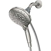 Moen Engage Spot Resist Brushed Nickel Six-Function 5.5-Inch Removable Handheld Showerhead with Magnetic Docking System, 2611