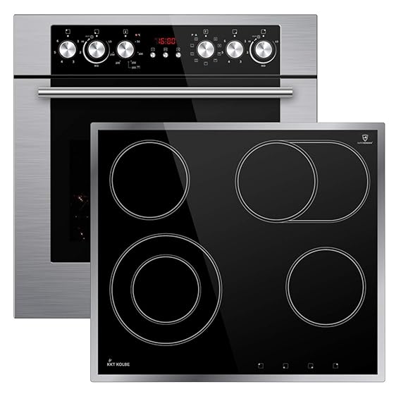 Herd-Set Einbaubackofen Heißluft EcoCook Glaskeramik-Kochfeld 59cm KKT KOLBE