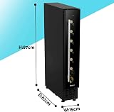 Dellonda Baridi 7 Bottle Slim Wine Cooler Digital Touch 15cm Black DH76 view 9
