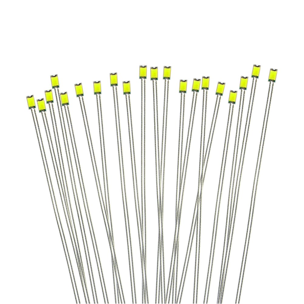 Evemodel T0603W 20pcs Pre-soldered micro litz wired leads Bright White SMD Led 0603 NEW