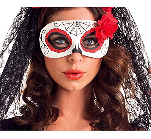 Party King Women's Day of The Dead Senorita Costume Mask