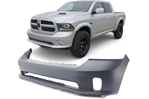 FitParts Compatible With Front Bumper Cover Dodge RAM 1500 2013-2018 Sport & Express Extended Standard Crew. New, Primed With Fog Light Holes. CH1000A10 68197698AA