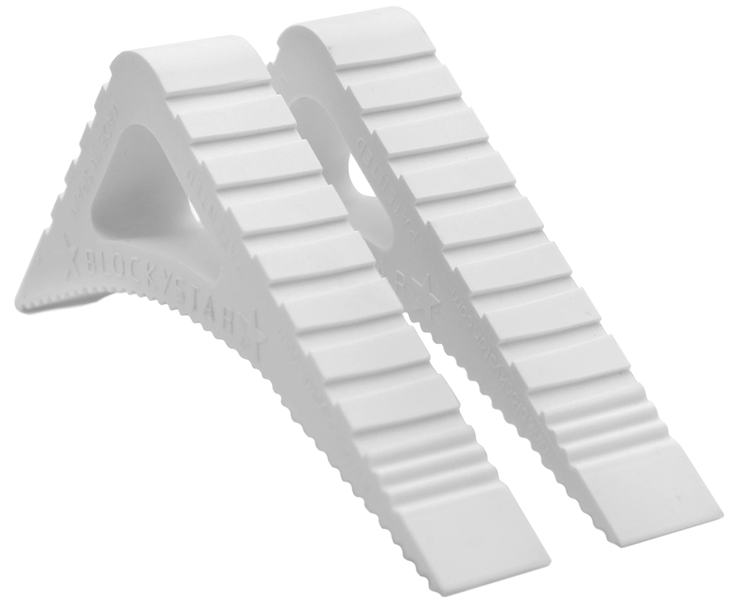 Pekasa Door Stopper and Window Stopper, Award Winning Design Heavy Duty Rubber Door Stops, Works on Any Floor Surface and Any Door Type, Door Wedge Stop in Modern Stylish Colors (White, 2 Pack)