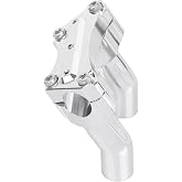 Americruise 1 Set 3-1/2'' Motorcycle Handlebar Risers and 1'' Pullback with Top Clamp Kit Compatable for 1'' Bar Diameter Harley Dyna Heritage Softail Fat Boy Sposter Touring Glide (Chrome)