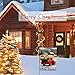 Dyrenson Home Decorative Merry Christmas Garden Flag, Xmas Quote House Yard Flag with Red Truck, Burlap Rustic Winter Garden Yard Decorations, Vintage Seasonal Outdoor Flag 12 x 18 for Holiday