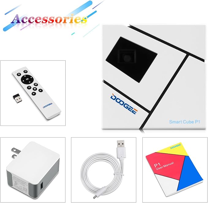 Doogee P1 - Cube Mini Proyector Smart con Multi-funcion (Teatro ...