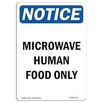 Señal de advertencia de Osha, solo para microondas de alimentos ...