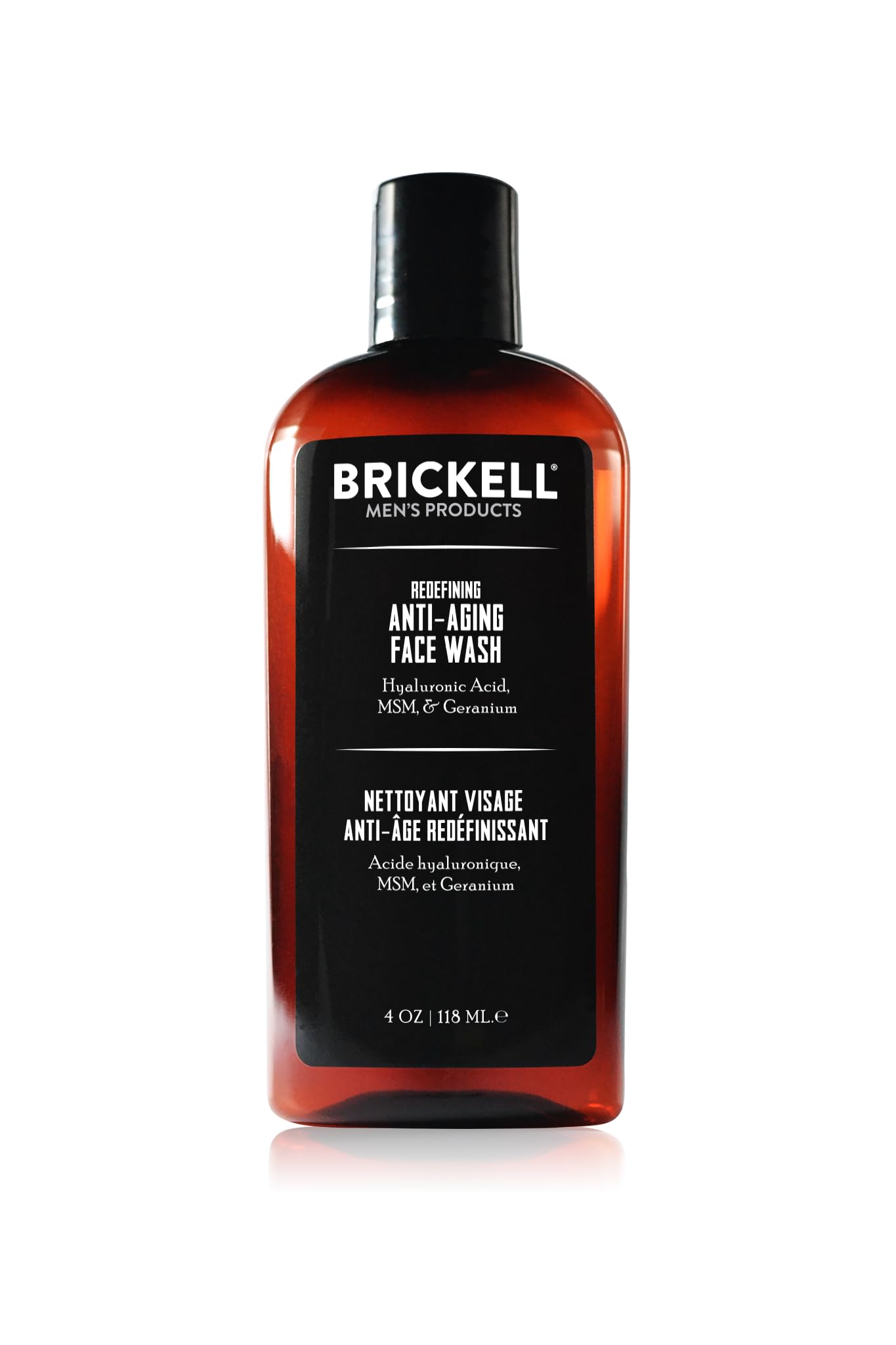 Brickell Men's Redefining Anti-Aging Face Wash For Men, Natural and Organic, Foaming Gel Face Wash Firms & Plumps Skin to Reduce Signs of Aging (Scented, 118 ml)