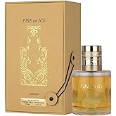 Lattafa Fire On Ice – Fruity, Spicy, Woody, Ambery – Eau de Parfum Spray Long-Lasting Fragrance for Unisex, 3.71 Ounce / 110