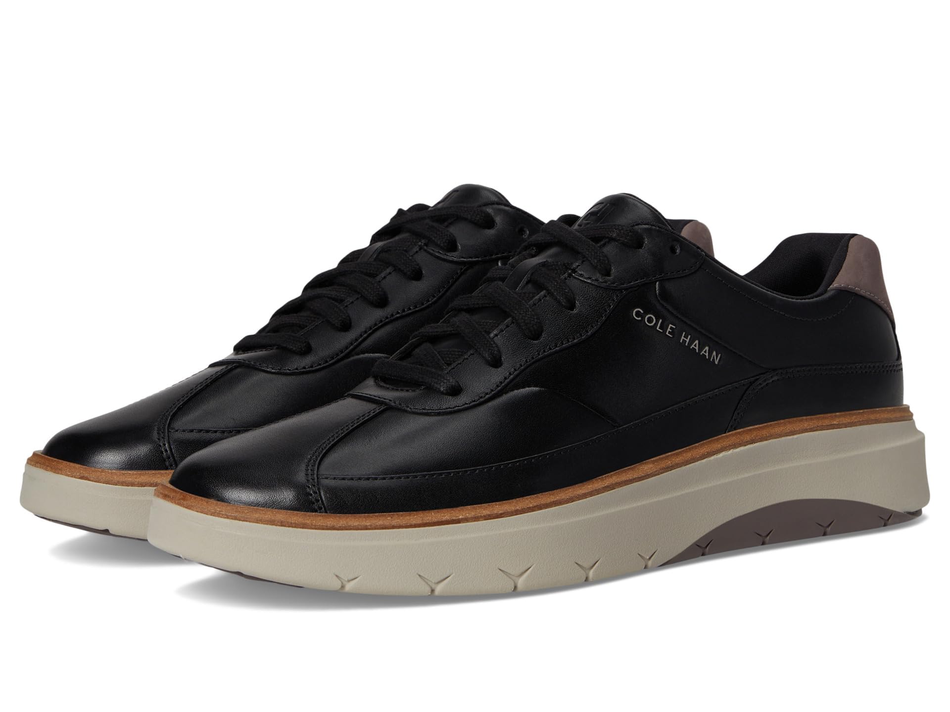 Cole Haan Men’s Grandpro Featherarc Bike Toe Sneaker, Black/Plum Kitten/Paloma, 9