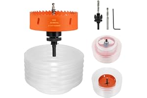 4-1/4 Hole Saw for Recessed Lights, 108mm / 4.25 Inch Bi-Metal Hole Cutter Kit with Dust Bowl Catcher for Recessed Lighting 4