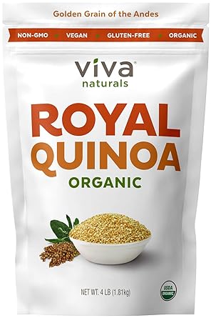 Amazon Com Viva Naturals Organic Quinoa 4 Lb 100 Royal Bolivian Whole Grain Grocery Gourmet Food
