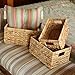 Storage Container, Natural Water Hyacinth Storage Bins Rectangular Basket,Arts and Crafts.