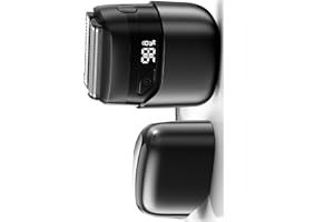 Mbzoey Mini Electric Foil Shaver for Men, IPX7 Waterproof, Cordless, LED Display, USB-C Rechargeable, Obsidian Grey