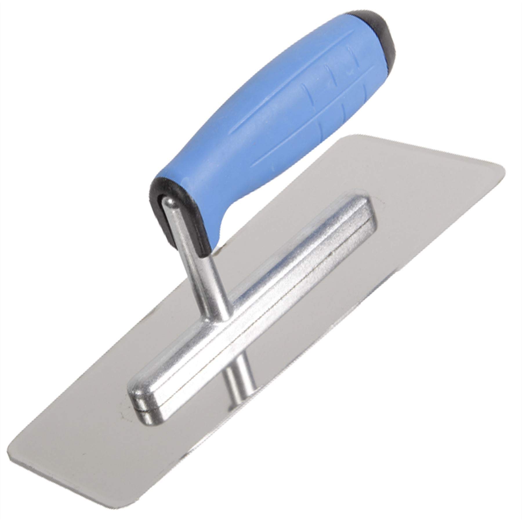 Toolty Stainless Steel Venetian 9.5" Plastering Trowel - 240mm - Putty Trowel, Mortars Trowel, Finishing Trowel - Rubber Handle, Professional, DIY - TLTY-8012