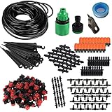KORAM IR-D 50 Feet Blank Distribution Tubing Hose Plant Watering Irrigation Drip Kit Accessories Include Atomizing Nozzle Mister Driper, 1/4-Inch