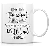 Retreez Funny School Principal Mug - Today I Lead The School - 11 Oz Ceramic Coffee or Tea Cup - Humorous Gift for Principals and Teachers - Teacher's Day, Appreciation, Thank You Gift From Students