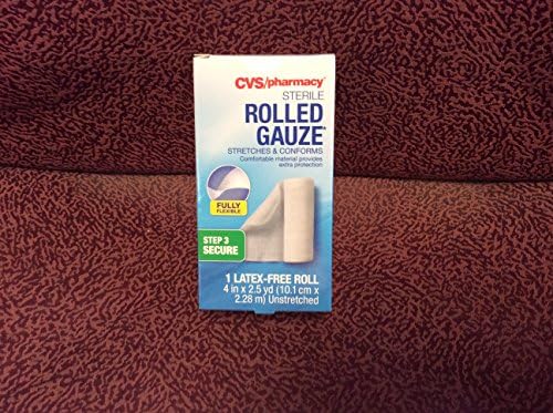 LOT OF 2!! cvs Sterile Rolled Gauze 4" x 2.5 yards Each