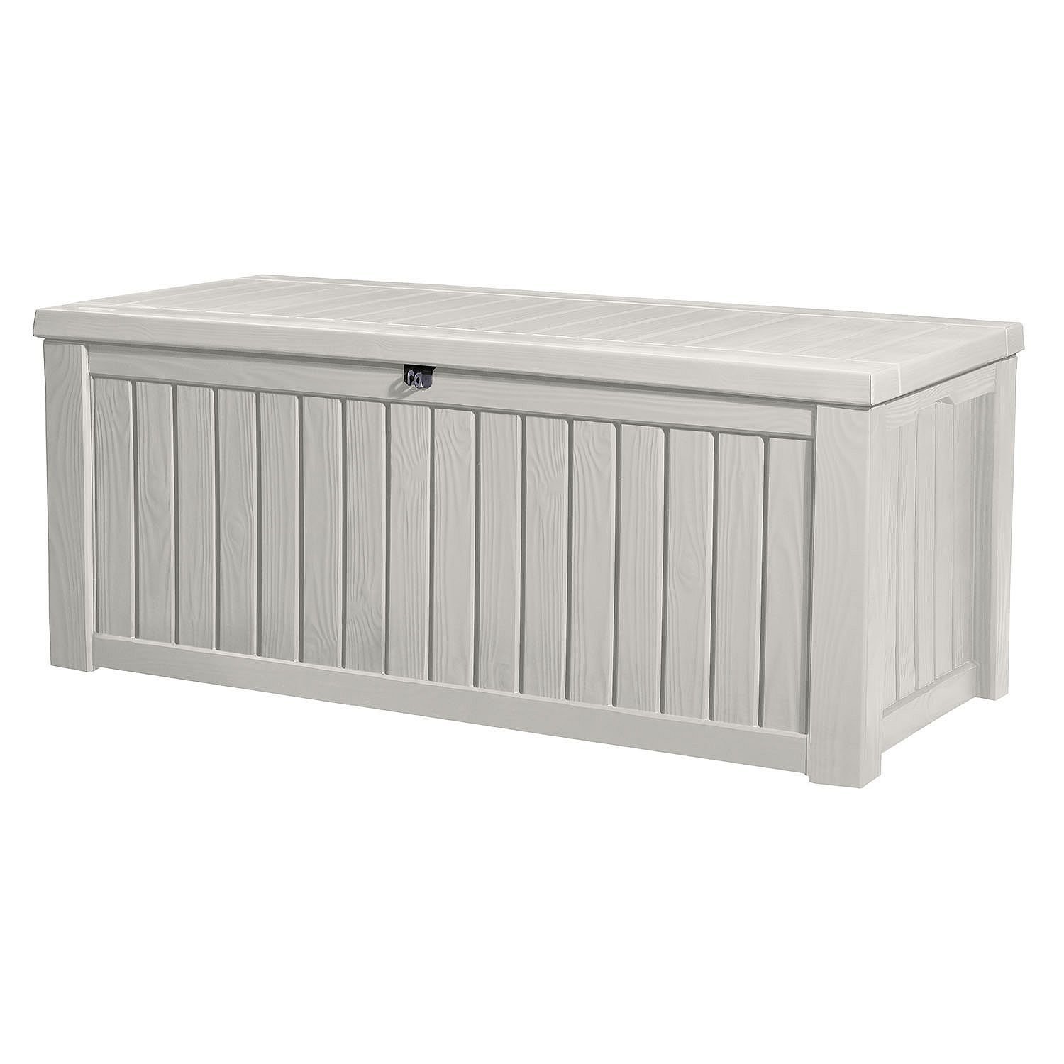 Keter Rockwood Plastic Deck Storage Container Box Outdoor Patio
