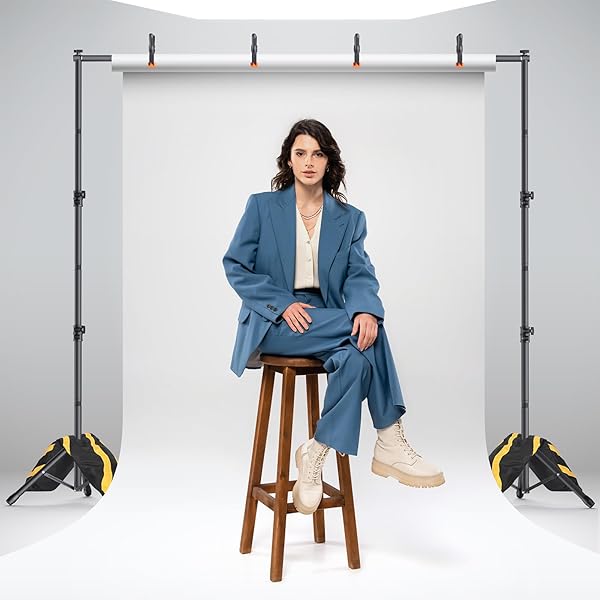EOCNRHE BACKDROP STAND KIT – 6 WIDTHS, 10X7.5FT ADJUSTABLE BACKGROUND STAND FOR PARTIES & STUDIO PHOTOGRAPHY