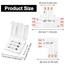 Mudder 28 Pieces 3 Pin LED Connector LED Strip