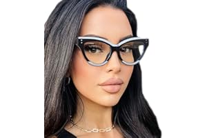 Rmerom Stylish Blue Light Glasses Non Prescription Frames for Women Cat Eye Fake Glasses Computer Glasses Anti Glare & UV