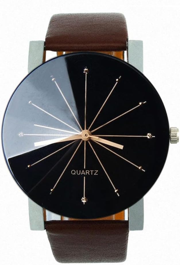 Men Watch,SMTSMT Quartz Dial Clock Leather Wrist Watch
