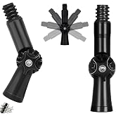 Universal 3/4'' Threaded Joint Angle Adaptor for Telescoping Extension Pole, (Head Only, No Standard Pole) Versatile for Window Cleaning, Gutter Cleaning, Light Bulb Changing, Painting &amp; More 2 Pack